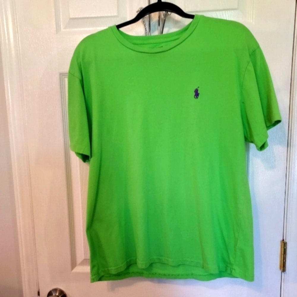 Polo by Ralph Lauren Lime Green Tee Medium Pickleball Preppy